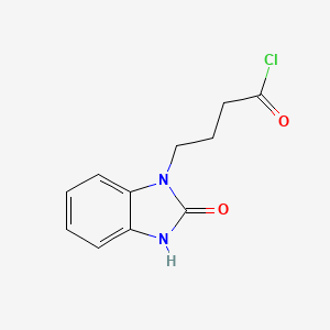 molecular formula C11H11ClN2O2 B13447822 2,3-Dihydro-2-oxo-1H-benzimidazole-1-butanoyl Chloride 