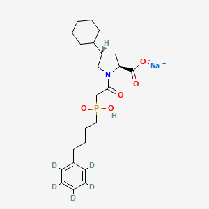 molecular formula C23H33NNaO5P B13447827 Fosinoprilat-d5 Sodium Salt 