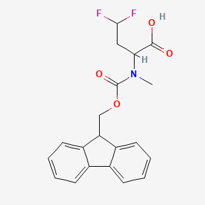 molecular formula C20H19F2NO4 B13447835 2-({[(9H-fluoren-9-yl)methoxy]carbonyl}(methyl)amino)-4,4-difluorobutanoic acid 