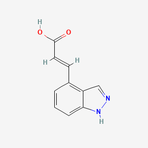 molecular formula C10H8N2O2 B13447864 (2E)-3-(1H-Indazol-4-yl)acrylic acid 