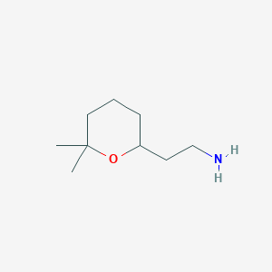 2-(6,6-Dimethyloxan-2-yl)ethan-1-amine