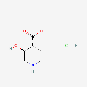 molecular formula C7H14ClNO3 B13448079 rac-methyl (3R,4R)-3-hydroxypiperidine-4-carboxylate hydrochloride, cis 