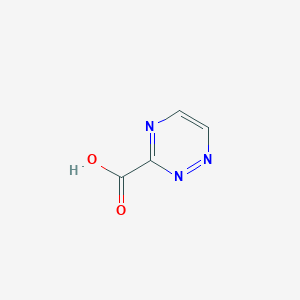 molecular formula C4H3N3O2 B1344809 1,2,4-Triazine-3-carboxylic acid CAS No. 6498-04-0