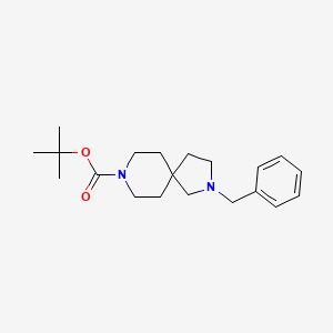 molecular formula C20H30N2O2 B1344820 叔丁基 2-苄基-2,8-二氮杂螺[4.5]癸烷-8-羧酸酯 CAS No. 236406-40-9