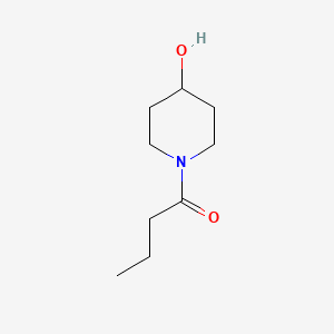 molecular formula C9H17NO2 B1344829 1-(4-Hydroxypiperidin-1-yl)butan-1-one CAS No. 202647-18-5
