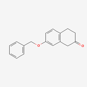 molecular formula C17H16O2 B1344838 7-Benzyloxy-3,4-dihydro-1H-naphthalen-2-one CAS No. 71048-42-5
