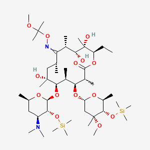 Erythromycin, 2',4''-bis-O-(trimethylsilyl)-, 9-[O-(1-ethoxy-1-methylethyl)oxime]; Oxacyclotetradecane, erythromycin deriv.