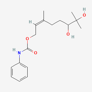 molecular formula C17H25NO4 B13448474 [(Z)-6,7-dihydroxy-3,7-dimethyloct-2-enyl] N-phenylcarbamate 