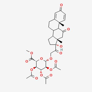 molecular formula C34H42O14 B13448605 2,3,4-Triacetyl Prednisone Glucuronide 