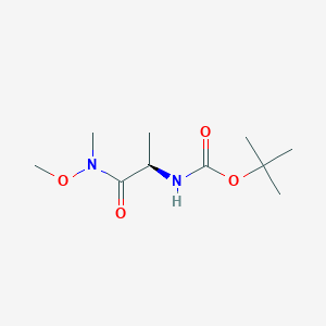B134487 (R)-tert-butyl 1-(methoxy(methyl)amino)-1-oxopropan-2-ylcarbamate CAS No. 146553-06-2