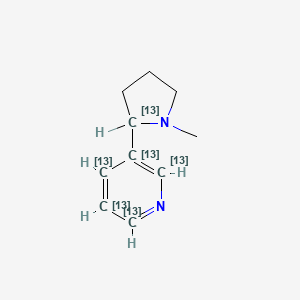 rac-Nicotine-1,2',3',4',5',6'-13C6