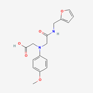 molecular formula C16H18N2O5 B1344872 [{2-[(2-Furylmethyl)amino]-2-oxoethyl}-(4-methoxyphenyl)amino]acetic acid CAS No. 1142215-57-3