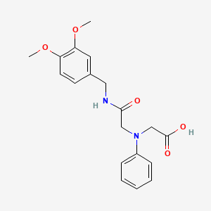 molecular formula C19H22N2O5 B1344878 [{2-[(3,4-二甲氧基苄基)氨基]-2-氧代乙基}(苯基)氨基]乙酸 CAS No. 1142204-76-9