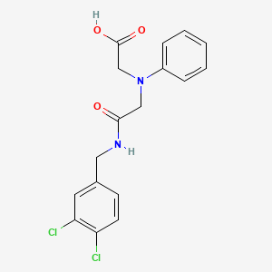 molecular formula C17H16Cl2N2O3 B1344883 [{2-[(3,4-二氯苄基)氨基]-2-氧代乙基}(苯基)氨基]乙酸 CAS No. 1142205-20-6