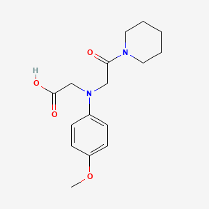 molecular formula C16H22N2O4 B1344887 [(4-Methoxyphenyl)(2-oxo-2-piperidin-1-ylethyl)-amino]acetic acid CAS No. 1142205-63-7