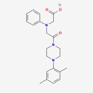 molecular formula C22H27N3O3 B1344888 [{2-[4-(2,5-Dimethylphenyl)piperazin-1-yl]-2-oxoethyl}(phenyl)amino]acetic acid CAS No. 1142211-66-2