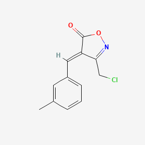 molecular formula C12H10ClNO2 B1344907 (4E)-3-(Chloromethyl)-4-(3-methylbenzylidene)-isoxazol-5(4H)-one CAS No. 1142199-42-5