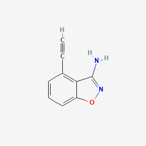 molecular formula C9H6N2O B13449150 4-Ethynyl-1,2-benzoxazol-3-amine 