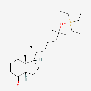 molecular formula C24H46O2Si B13449195 (1R,3aS,7aR)-7a-methyl-1-[(2R)-6-methyl-6-triethylsilyloxyheptan-2-yl]-2,3,3a,5,6,7-hexahydro-1H-inden-4-one 