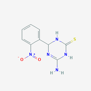 molecular formula C9H9N5O2S B1344931 4-Amino-6-(2-nitrophenyl)-1,6-dihydro-1,3,5-triazine-2-thiol CAS No. 1142207-45-1