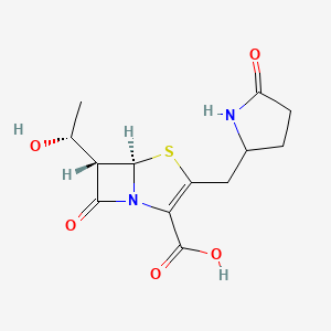 (5R,6S)-6-[(1R)-1-hydroxyethyl]-7-oxo-3-[(5-oxopyrrolidin-2-yl)methyl]-4-thia-1-azabicyclo[3.2.0]hept-2-ene-2-carboxylic acid