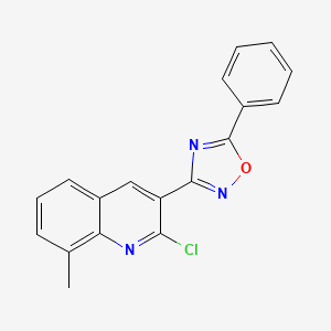 molecular formula C18H12ClN3O B1344952 2-氯-8-甲基-3-(5-苯基-1,2,4-恶二唑-3-基)喹啉 CAS No. 1142201-67-9
