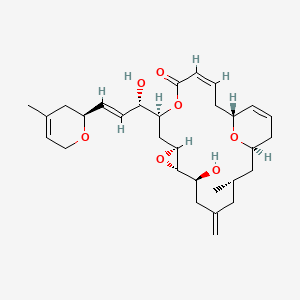 (1R,3S,7S,8S,10S,12S,15Z,18R)-7-hydroxy-12-[(E,1S)-1-hydroxy-3-[(2S)-4-methyl-3,6-dihydro-2H-pyran-2-yl]prop-2-enyl]-3-methyl-5-methylidene-9,13,22-trioxatricyclo[16.3.1.08,10]docosa-15,19-dien-14-one