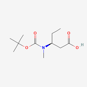 molecular formula C11H21NO4 B13449555 (3S)-3-{[(tert-butoxy)carbonyl](methyl)amino}pentanoic acid 