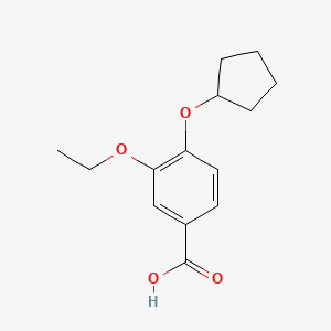 molecular formula C14H18O4 B1344960 4-(环戊氧基)-3-乙氧基苯甲酸 CAS No. 1019350-60-7
