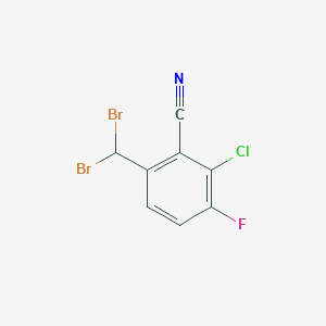 molecular formula C8H3Br2ClFN B1344971 2-Chloro-6-(dibromomethyl)-3-fluorobenzonitrile CAS No. 1134335-07-1