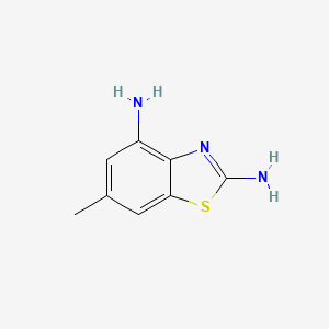 molecular formula C8H9N3S B1344974 6-甲基-1,3-苯并噻唑-2,4-二胺 CAS No. 1071346-94-5
