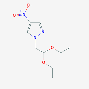 molecular formula C9H15N3O4 B1344977 1-(2,2-二乙氧基乙基)-4-硝基-1H-吡唑 CAS No. 1171746-58-9