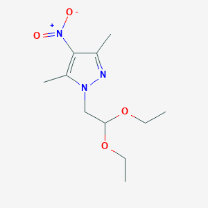 molecular formula C11H19N3O4 B1344978 1-(2,2-二乙氧基乙基)-3,5-二甲基-4-硝基-1H-吡唑 CAS No. 1171000-90-0