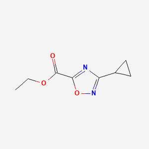 molecular formula C8H10N2O3 B1344985 3-环丙基-1,2,4-恶二唑-5-甲酸乙酯 CAS No. 1018125-29-5