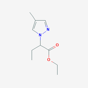 molecular formula C10H16N2O2 B1344989 2-(4-甲基-1H-吡唑-1-基)丁酸乙酯 CAS No. 1172037-22-7