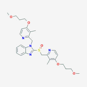 B134499 1-[[4-(3-Methoxypropoxy)-3-methyl-2-pyridinyl]methyl]-2-[[[4-(3-methoxypropoxy)-3-methyl-2-pyridinyl]methyl]sulfinyl]-1H-benzimidazole CAS No. 935260-92-7