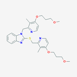 molecular formula C29H36N4O4S B134500 N-[[4-(3-Methoxypropoxy)-3-methyl-2-pyridinyl]methyl] Rabeprazole Sulfide CAS No. 1114543-47-3