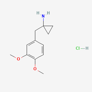 1-[(3,4-Dimethoxyphenyl)methyl]cyclopropan-1-amine hydrochloride