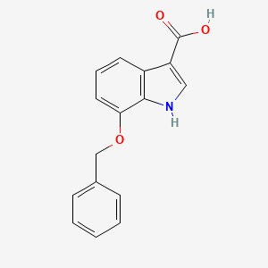 molecular formula C16H13NO3 B1345029 7-苄氧基-1H-吲哚-3-羧酸 CAS No. 24370-75-0