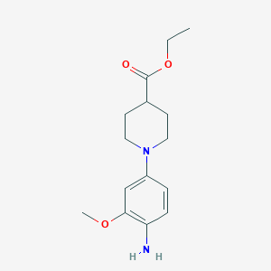 molecular formula C15H22N2O3 B1345047 1-(4-氨基-3-甲氧苯基)-4-哌啶甲酸乙酯 CAS No. 1017782-48-7