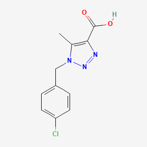 molecular formula C11H10ClN3O2 B1345049 1-(4-氯苄基)-5-甲基-1H-1,2,3-三唑-4-羧酸 CAS No. 1033463-41-0