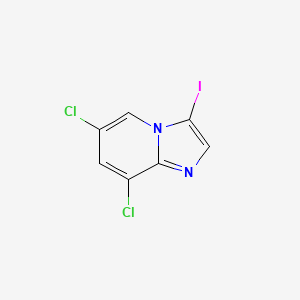molecular formula C7H3Cl2IN2 B1345051 6,8-二氯-3-碘咪唑并[1,2-a]吡啶 CAS No. 1033463-27-2