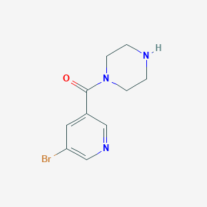molecular formula C10H12BrN3O B1345053 (5-溴-3-吡啶基)(哌嗪基)甲酮 CAS No. 1017782-91-0