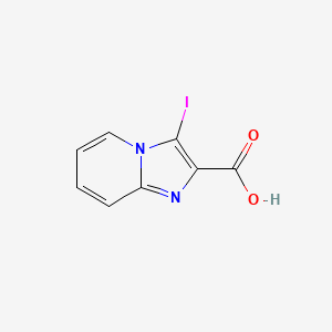 molecular formula C8H5IN2O2 B1345055 Ácido 3-yodoimidazo[1,2-a]piridina-2-carboxílico CAS No. 1033463-35-2