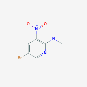 molecular formula C7H8BrN3O2 B1345056 5-溴-N,N-二甲基-3-硝基吡啶-2-胺 CAS No. 1040682-46-9