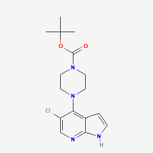 molecular formula C16H21ClN4O2 B1345057 叔丁基 4-(5-氯-1H-吡咯并[2,3-b]吡啶-4-基)哌嗪-1-羧酸酯 CAS No. 1020056-91-0