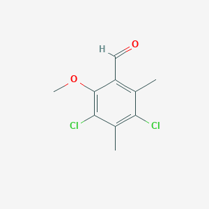 B1345060 3,5-Dichloro-2-methoxy-4,6-dimethyl-benzaldehyde CAS No. 883532-81-8