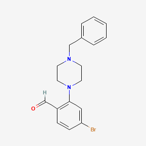 B1345063 2-(4-Benzylpiperazin-1-yl)-4-bromobenzaldehyde CAS No. 883511-95-3