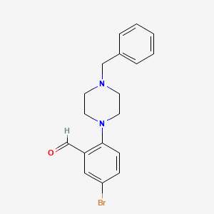 B1345064 2-(4-Benzylpiperazin-1-yl)-5-bromobenzaldehyde CAS No. 883512-03-6