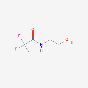 molecular formula C5H9F2NO2 B1345066 2,2-二氟-N-(2-羟乙基)丙酰胺 CAS No. 851728-91-1